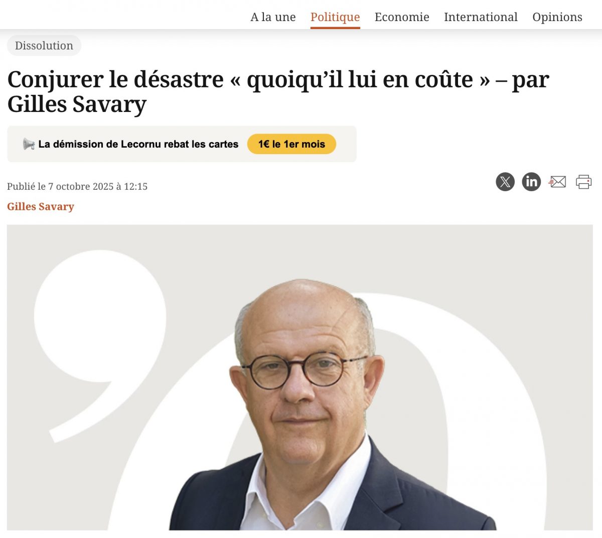 Conjurer le désastre "quoiqu'il en coûte", l'analyse politique de Gilles Savary